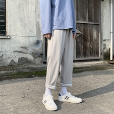 加绒运动风2021运动休闲直筒潮流百搭九分裤1216-P20加绒批25，男装休闲裤，星座718-1