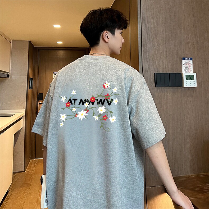 可设48小时发货支持抖音得物来样二开230克重磅美式短袖t恤MT356，男装T恤，电商A486