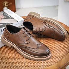 X4894-p145春季新款皮鞋男士英伦商务正装布洛克休闲皮鞋男，男鞋皮鞋，星座1407-3