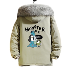 MM48074-P130冬季大毛领衣男士大码加厚袄男服砖墙，男装棉衣，电商A040A