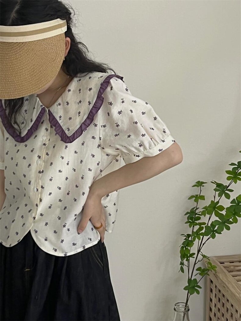 韩系碎花小衫，其它，DAP