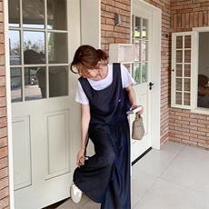 韩系复古马甲套装裤女2025夏季新款显瘦短袖T恤阔腿裤休闲三件套，女装套装/套裙，2C086