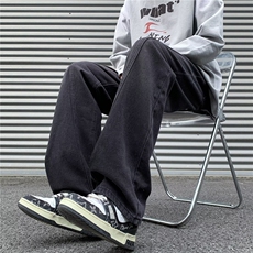 男士牛仔裤美式复古潮流百搭裤子宽松阔腿休闲牛仔裤男1101/P50，男装牛仔裤，星座506