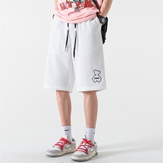 2023夏华夫格刺绣小熊抽绳无影墙男宽松五分休闲短裤DK28630-P28，男装休闲裤，电商A082