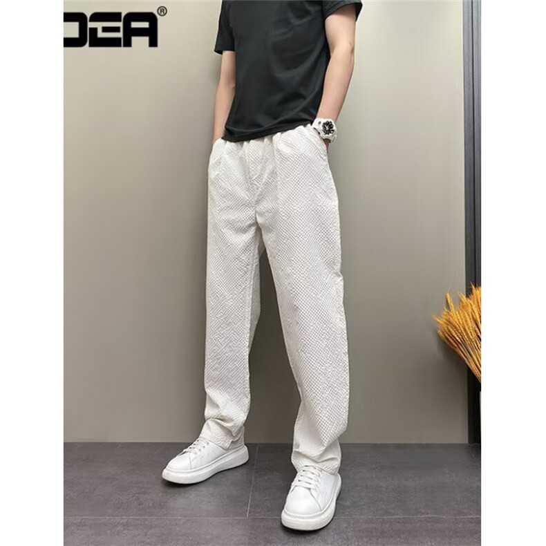 夏季薄款痞帅修身青年男士原创网红ins休闲直筒锥形裤子KS214,男装休闲裤,星座1116A（原606A-3）