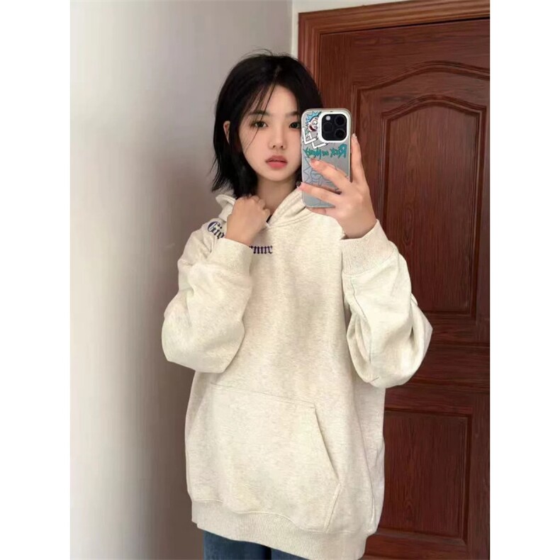 美式潮牌连帽卫衣秋冬季新款宽松外套WCX221-P47，女装短外套，星座208-5