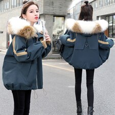 派克棉服2021年冬季新款女装时尚休闲撞色派克服派克服,女装棉衣/棉服,关键词
