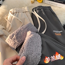 现货1万件冬季羊羔绒加绒保暖三防休闲裤男715-6BX27(控78)，男装休闲裤，星座715-6