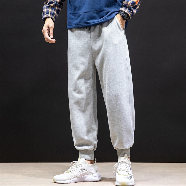 K12045-P40束脚纯棉运动裤男士休闲裤大码宽松卫裤男马切达,男装休闲裤,电商A040A