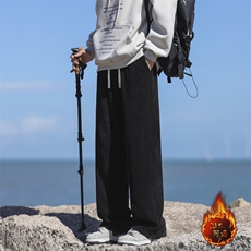 休闲裤男秋冬季新款美式阔腿运动裤X1880-常规特批42加绒特批52，男装休闲裤，星座718