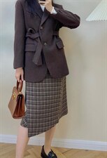 独屿毛呢西装外套现货，女装西装，独屿