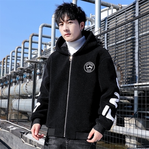 冬季羊羔绒棉衣男潮流时尚青少年羊羔绒外套MY2305-P100图片