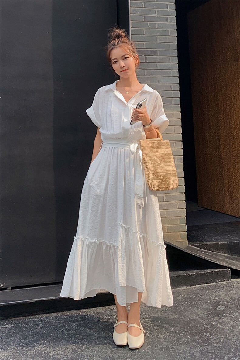 14号出货2020夏季新白色连衣裙225-1940（）,女装连衣裙,浙宝225
