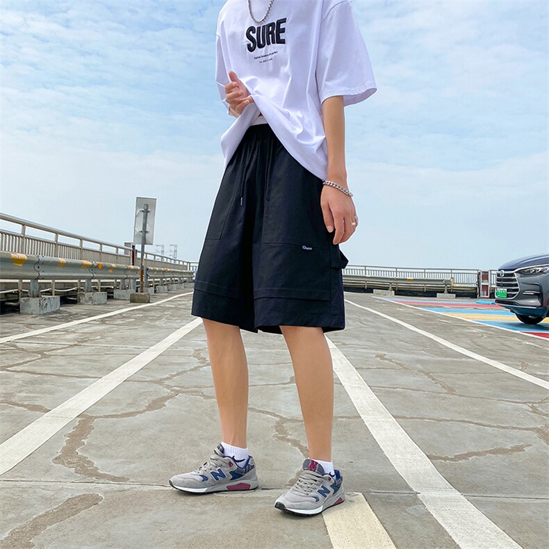 工装短裤男港风潮流高街帅气2023夏季新款ins宽松五分裤K3386-P30,男装休闲裤,星座412-3