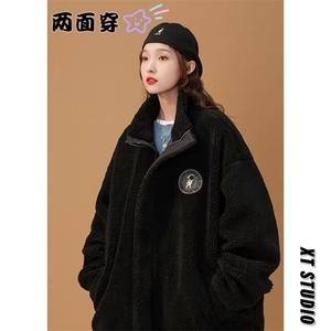 两面穿重磅女港风潮牌潮流美式棉服外套A170-M801-TP38图片
