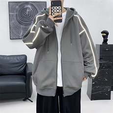 连帽长袖卫衣男士春秋款百搭潮流开衫长袖青少年运动外套WY57P45，男装卫衣，星座410-2
