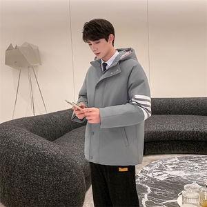 原创韩版情侣装羽绒服男女青年学生加厚326克绒羽绒服外套图片