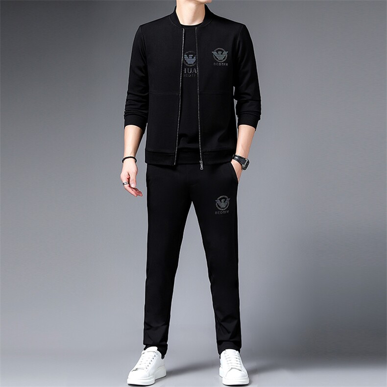 SA9608-3钱塘2020-2中青年男士新款时尚休闲帅气卫衣套装P240图片