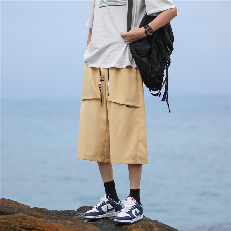夏季百搭休闲裤七分裤简约潮流男裤风裤子A061-ED50072-p35,男装休闲裤,电商A061