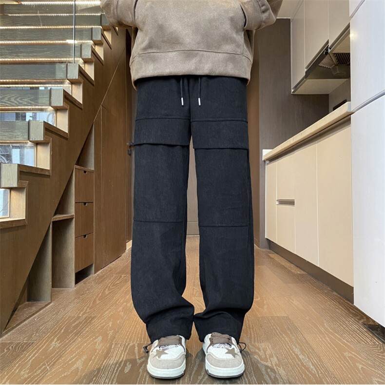 抖音品质秋冬新款潮流灯芯绒宽松休闲裤卫裤B315-K830-特p35控68,男装休闲裤,电商B315