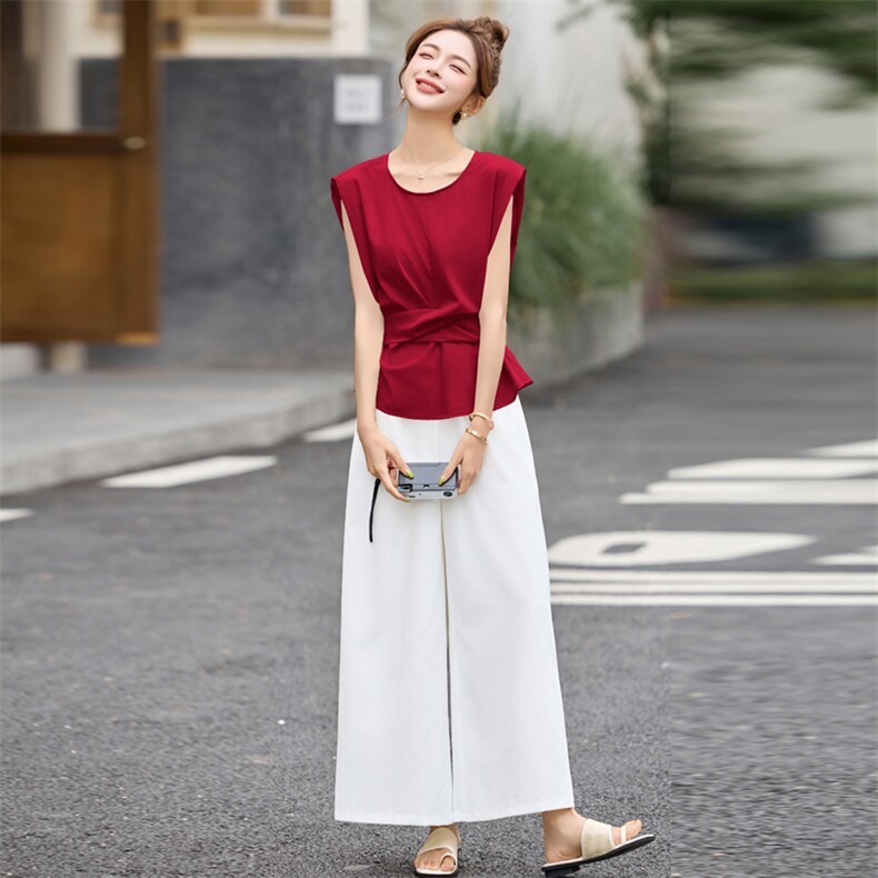 休闲套装女2025新款巨好看的韩系夏日绝美气质穿搭显瘦减龄两件套,女装套装/套裙,意芙