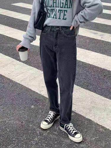 现货～2021春季韩版小脚牛仔裤，女装牛仔裤，LMNC