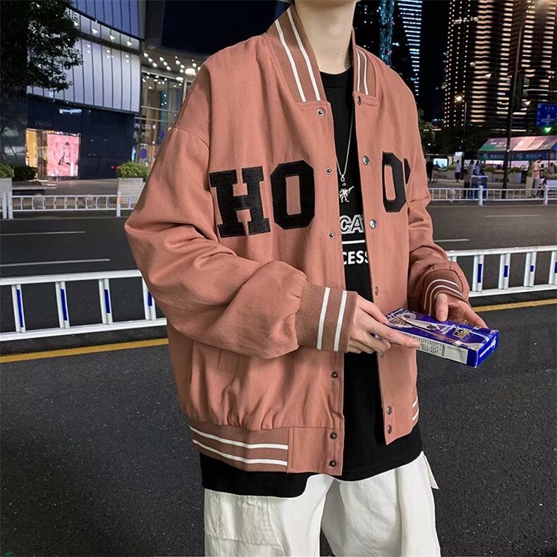 秋季中性港风ins情侣装夹克潮男棒球服休闲外套J/,男装夹克,电商D202-1