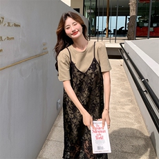 现货休闲蕾丝罩衫两件套2C110-H1152-P125-K188，女装套装/套裙，2C110