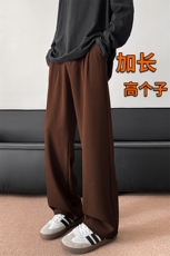 春季高个子加长西裤垂感直筒休闲裤男阔腿长裤子188cm115KZ028P55，男装休闲裤，电商B312