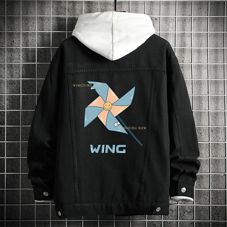 牛仔夹克男大码牛仔外套男茄克 NJ77112-P60加绒款-P75图片