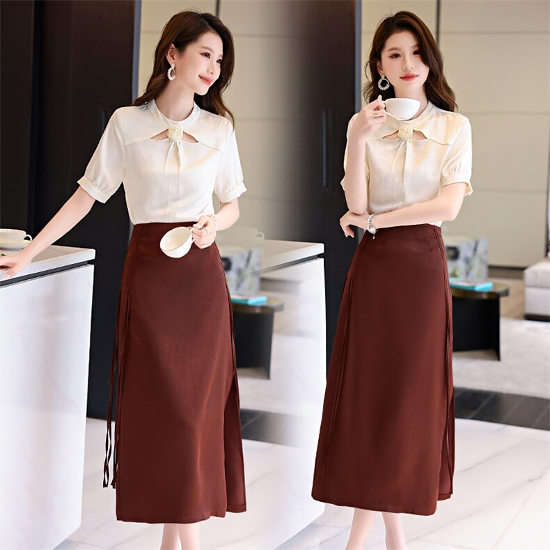 高端职业套装女2024新款夏季高级感通勤今年流行时尚气质套装裙，女装套装/套裙，卡杰菲
