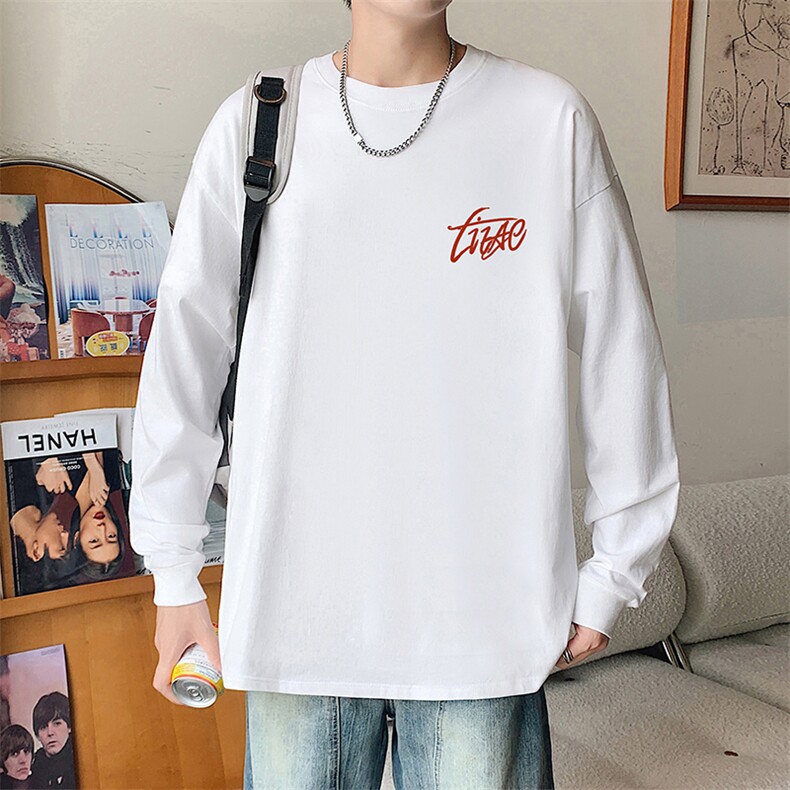 AT005长袖T恤秋冬宽松高街圆领上衣美式休闲男生潮牌体恤，男装T恤，星座304A