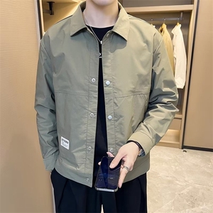男装2026新款衣服高街男潮牌外套春秋季翻领工装夹克百搭长袖图片