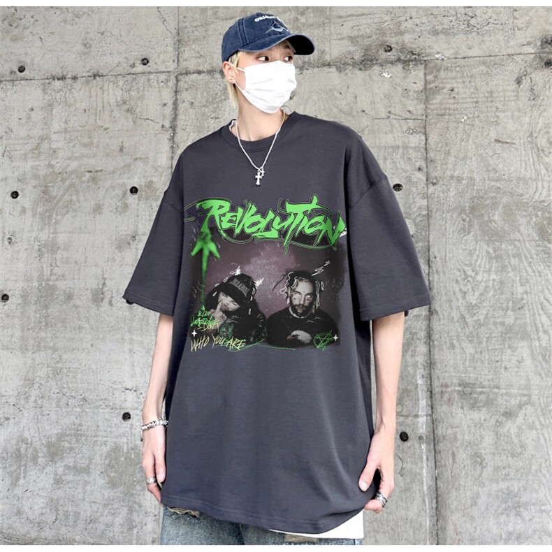 24夏季新款街头潮牌时尚个性印花短袖t恤中性XZ301B-JB4402-p28,男装T恤,星座301B