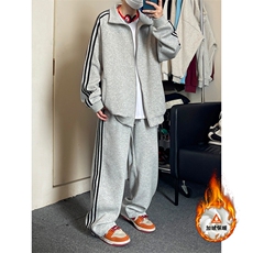 加绒加厚开衫卫衣运动套装WJ4632-特P58控108/KJ8565-特P45控88，男装休闲套装，电商A007
