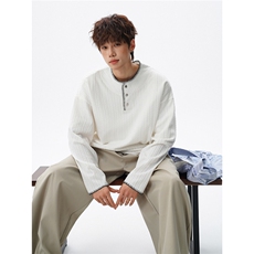 现货新款T26001-P38特控78大码中性撞色长袖卫衣T恤，男装T恤，电商D232