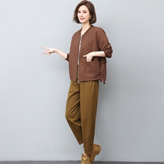 妈妈外套绿色卫衣小衫2025春秋新款中年女士时尚休闲薄款夹克上衣，女装套装/套裙，璐依舞