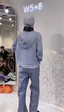 2021秋季新款时尚简约光版松紧腰抽绳直筒阔腿休闲裤，女装休闲裤，L·H·X