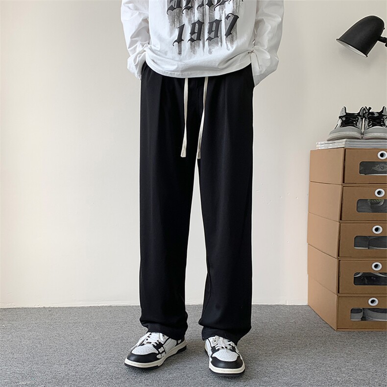 TC18-TP35控价48春季新品2023百搭纯色宽松直筒休闲裤ins潮运动裤,男装休闲裤,电商A102-1