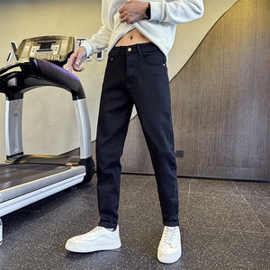 秋冬新款加绒牛仔裤 男士高品质修身保暖加厚牛仔裤长裤901N38P68图片