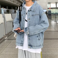 牛仔秋季潮ins港风痞帅复古休闲夹克2021新款百搭上衣W1579-P55，男装夹克，星座512-4
