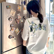 潮牌高街刺绣重磅短袖t恤男女夏季半袖宽松设计感小众上衣T10360，男装T恤，星座601-1
