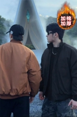 网图现货10w件防水飞行员短款夹克棉衣外套男J5232J加棉-特P55，男装夹克，电商A001-1