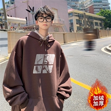 ！重磅大码M-4XL得物品质加厚连帽卫衣RH6245-特P35加绒P43，男装卫衣，星座610B-1