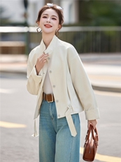 拼接撞色短外套女2026新款，女装短外套，秀美人生