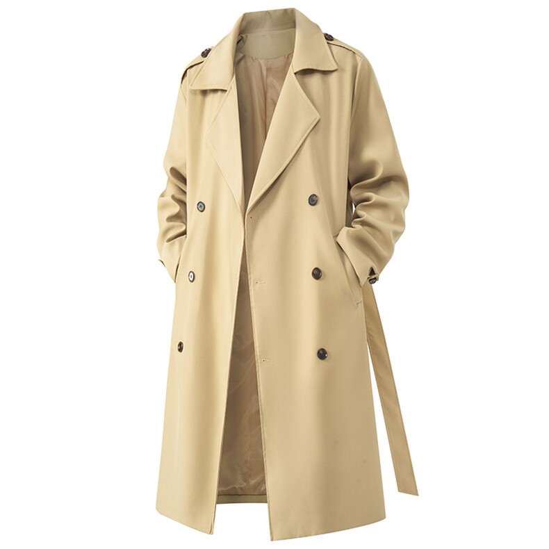 白底图秋冬英伦风中长款风衣韩版大衣外套FY3655-特P88加棉P108，男装风衣，电商B295