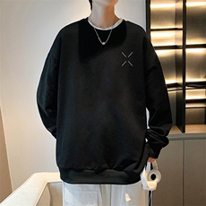 S6305-P28秋季圆领卫衣男大码韩版宽松长袖外套，男装卫衣，电商A040