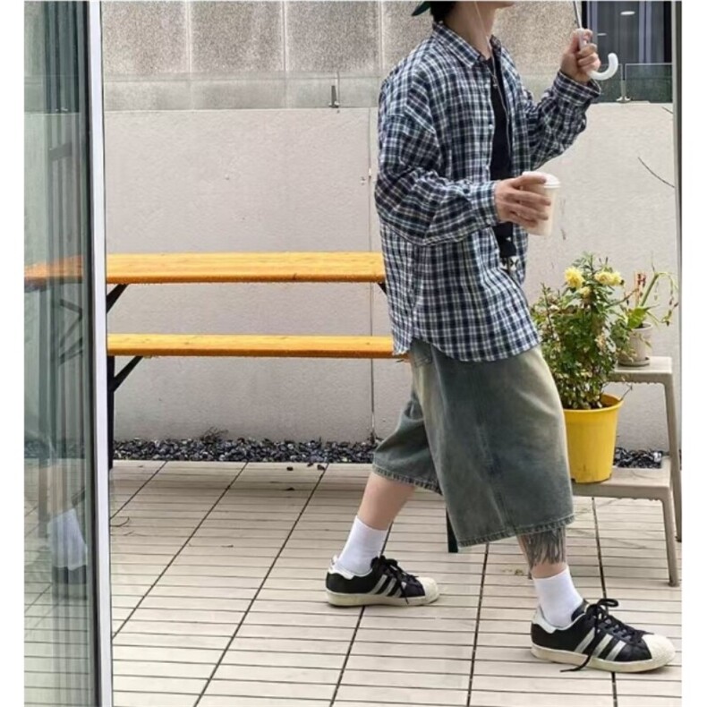 fromwrting春季新款休闲宽松长袖衬衫少年感简约日系学院上衣外套,男装衬衫,星座710