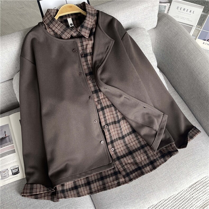 现货！早秋假两件美拉德色系百搭外套-EX51136-特批70，女装短外套，电商A061