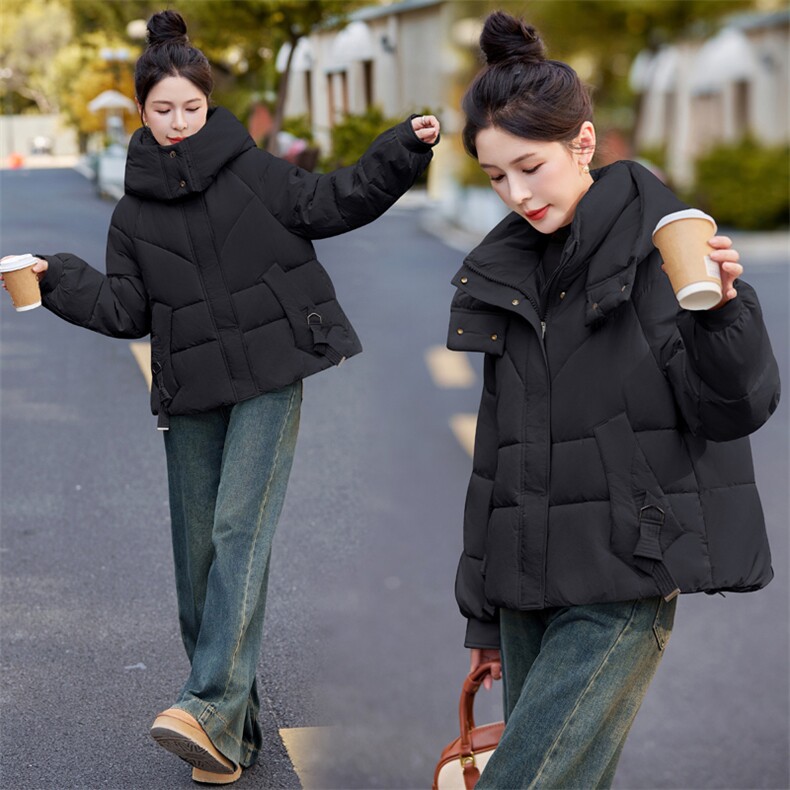 时尚保暖女式短款羽绒棉服冬季新款显瘦面包服外套,女装棉衣/棉服,利佳可人